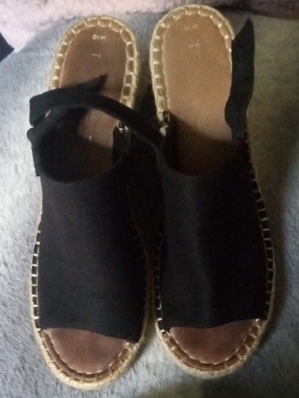 Toms Black Women’s Wedges Slide Sandals